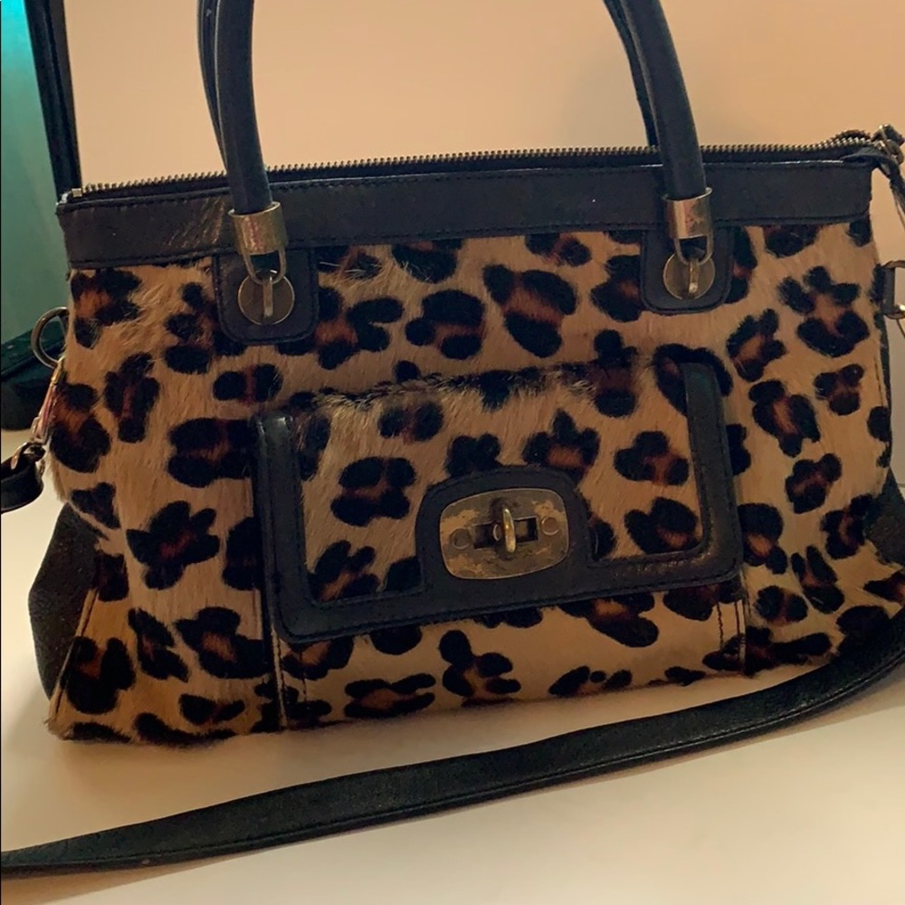 Faux Leopard Bag
